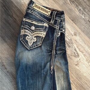 Rock Revival Dark Blue Denim with White Stitching